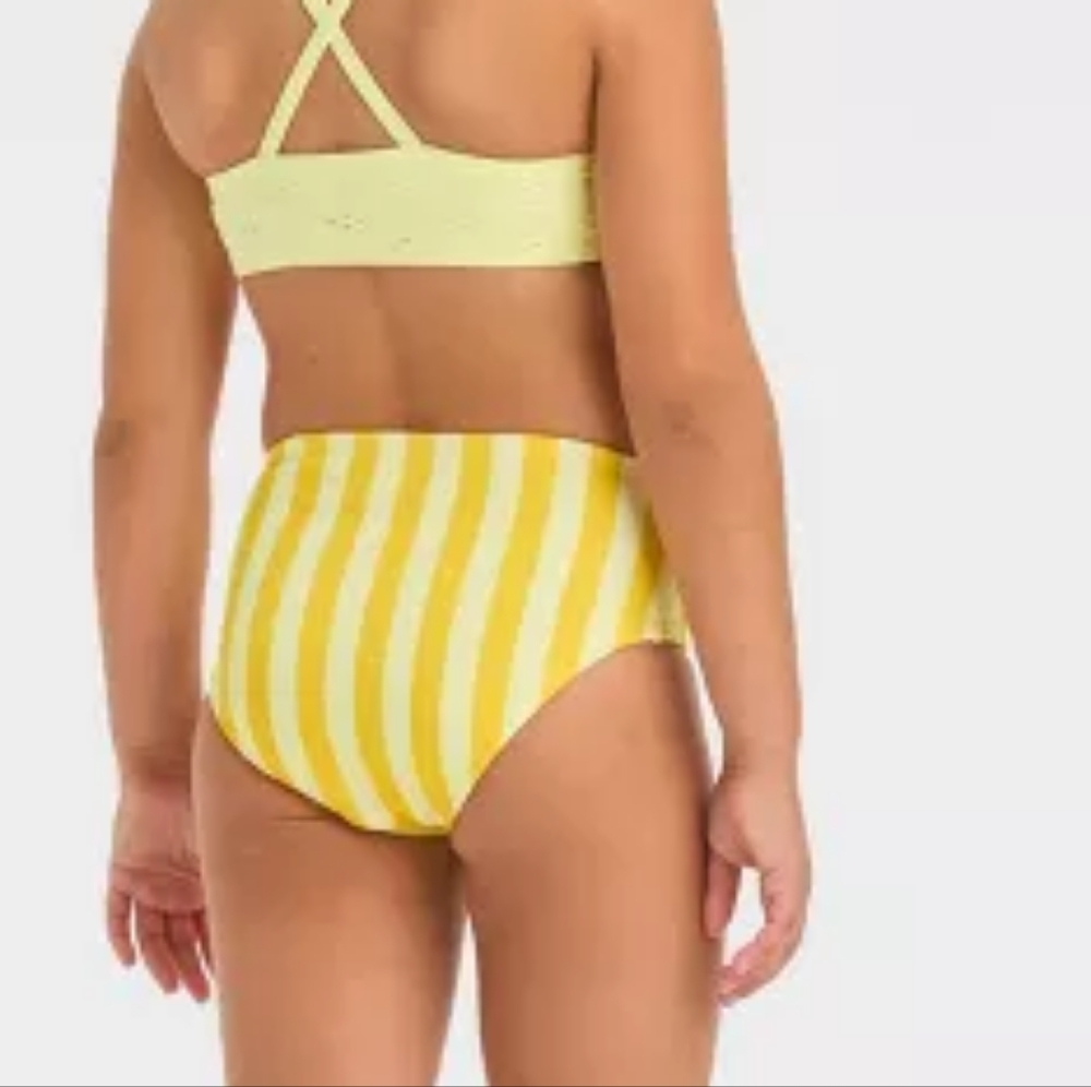 Toddler Girls' Eyelet Ruffle Bikini Bottom Only - Cat & Jack Yellow - Picture 2 of 3